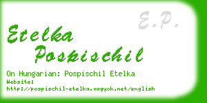 etelka pospischil business card